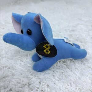 NWT TOY WORKS Blue Plush Stuffed elephant Animal